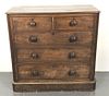 19th C Mahogany 2 Over 3 Chest of Drawers
