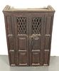 19th C. Stained Wood Hanging Cabinet
