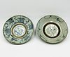 Pair of Qing Dynasty Chinese Blue & White Porcelain / Ceramic Plates, c. 1850
