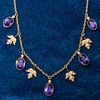 EDWARDIAN AMETHYST AND PEARL NECKLACE