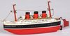 Queen Mary painted tin steam ship