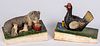 Cat and chicken animated pip squeak toys