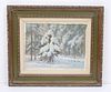 Franciszek Wojcik Oil on Canvas, Trees in Winter.