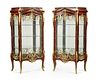 A pair of French Louis XV-style vitrines