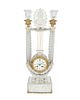 A Baccarat crystal mantel clock