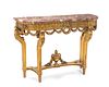 A French carved giltwood console table