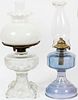 VINTAGE AND MODERN OIL LAMPS, TWO