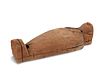 An ancient Egyptian wooden sarcophagus