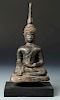 Large 18th C. Bronze Buddha, Laos