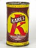1957 Karl's Beer 12oz Flat Top Can 87-01 Los Angeles, California