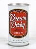 1970 Brown Derby Lager Beer 12oz Tab Top Can T46-28.1b Omaha, Nebraska