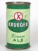 1952 Krueger Cream Ale 12oz Flat Top Can 89-34 Newark, New Jersey