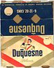 1957 Duquesne Beer (12oz cans) Six Pack Can Carrier Six-pack Holder Pittsburgh, Pennsylvania