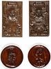 4 Relief Carved Oak Artifacts
