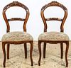 2 Louis Philippe Style Balloon Back Chairs
