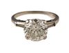 Platinum and Diamond Round Engagement Ring