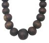 African Graduated Wood Beaded Necklace