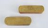 TWO DUTCH ENGRAVED BRASS AND COPPER TOBACCO BOXES