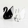 Pair of Swarovski Crystal Swan Figurines, Soulmates