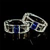 Pair of Swarovski Crystal Napkin Rings, Blue Zircon