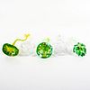 5pc Art Glass Stemmed Floral Sculptures