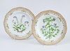 PAIR OF ROYAL COPENHAGEN PORCELAIN RETICULATED PLATES, IN THE FLORA DANICA PATTERN