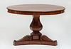 DANISH NEOCLASSICAL CARVED WALNUT CENTER TABLE