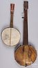 Two folk art homemade banjos