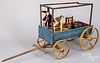 Painted toy huckster wagon, ca. 1900