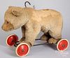 Steiff ride-on plush bear, early to mid 20th c.