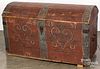 Scandinavian painted immigrants trunk, dated 1831