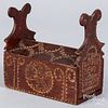 Unusual Scandinavian carved box, dated 1831