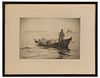Sears Gallaher (American, 1869-1955) 'Monhegan Fisherman' Etching