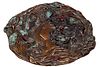 (After) Alphonse Mucha (Czechoslovakian, 1860-1939) Copper Alloy Figural Dish