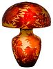 Galle 'Peony' Cameo Glass Table Lamp
