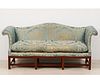 CHIPPENDALE STYLE CAMEL BACK SOFA