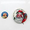 2pc Vintage Santa Claus Pins