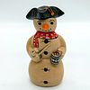 Vaillancourt Folk Art Figure, Snowman with Mug