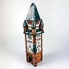 Vintage G&R S Clay Clock Tower Tealight Candleholder