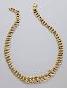 Italian 14K gold link necklace.