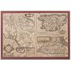 Ortelius, Abraham. Senensis Ditionis Accurata Descrip. / Corsica / Marcha Anaconae Picenum 1572. Amberes, ca., 1600. Mapa Coloreado.