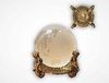 World Globe Orb Sphere On Heavy Brass Figural Stand