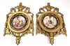 Pair of Magnificent 19th C. Framed Royal Vienna Porcelain Plates