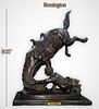 ' Wicked Pony ' Large Bronze Sculpture By Frederic Remington