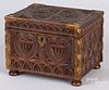 Scandinavian carved dresser box, 19th c.