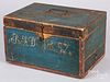 Scandinavian painted sugar cutter box, dated 1857