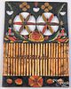 Scandinavian carved and painted tape loom, 19th c.