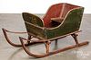 Painted child's sleigh, late 19th c.
