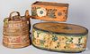 Two Scandinavian painted boxes and a large tankard