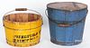 Two painted buckets, late 19th c.